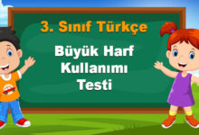 3. Sınıf Büyük Harf Kullanımı Testi