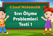 Sıvı Ölçme Problemleri Testi 1