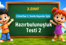 3. Sınıf Hazırbulunuşluk Testi 2
