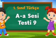 1. Sınıf A-a Sesi Testi 9