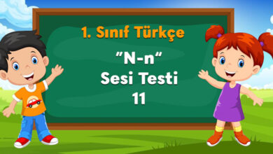 1. Sınıf "n" Sesi Testi 11