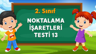 2. SINIF NOKTALAMA İŞARETLERİ TESTİ 13