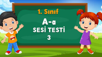 1. Sınıf “A-a” Sesi Testi 3