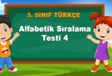 Alfabetik Sıralama Testi 4