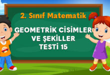 GEOMETRİK CİSİMLER VE ŞEKİLLER TESTİ 15