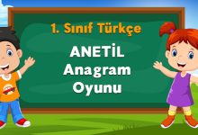 ANETİL Anagram Oyunu