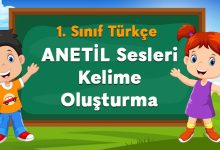 ANETİL Sesleri Kelime Oluşturma