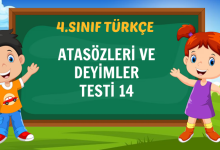 ATASÖZLERİ VE DEYİMLER TESTİ 14