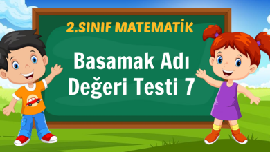 Basamak Adı Değeri Testi 7