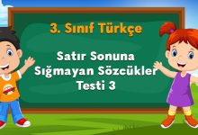 Satır Sonuna Sığmayan Sözcükler Testi 3
