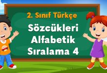 Sözcükleri Alfabetik Sıralama 4