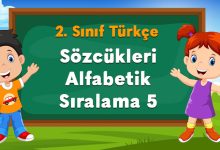 Sözcükleri Alfabetik Sıralama 5