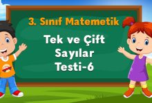 Tek ve Çift Sayılar Testi-6