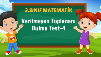 Verilmeyen Toplananı Bulma Test-4