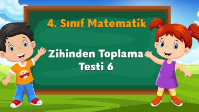 Zihinden Toplama Testi 6
