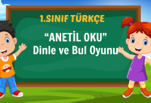 1. Sınıf ANETİL OKU Dinle ve Bul Oyunu