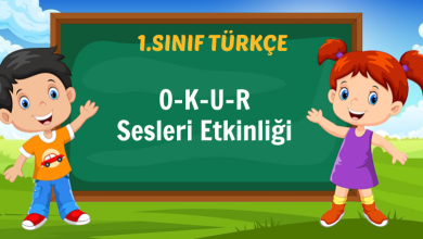 1. Sınıf O-K-U-R Sesleri Etkinliği