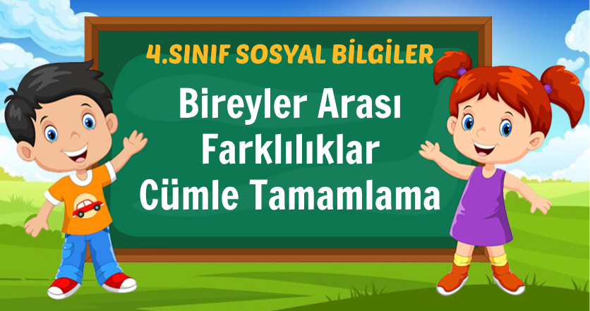 Bireyler Arası Farklılılar Cümle Tamamlama