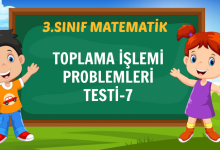 TOPLAMA İŞLEMİ PROBLEMLERİ TESTİ-7