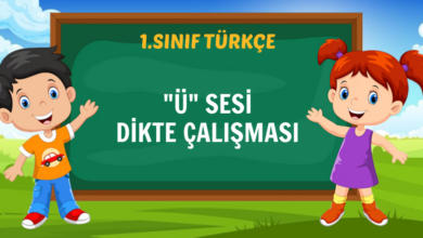 "Ü" SESİ DİKTE ÇALIŞMASI