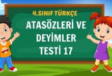ATASÖZLERİ VE DEYİMLER TESTİ 17