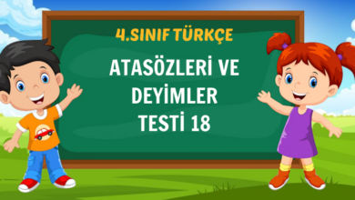 ATASÖZLERİ VE DEYİMLER TESTİ 18