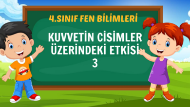 KUVVETİN CİSİMLER ÜZERİNDEKİ ETKİSİ 3
