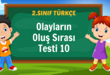 Olayların Oluş Sırası Testi 10
