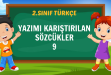 YAZIMI KARIŞTIRILAN SÖZCÜKLER 9