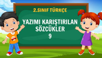 YAZIMI KARIŞTIRILAN SÖZCÜKLER 9