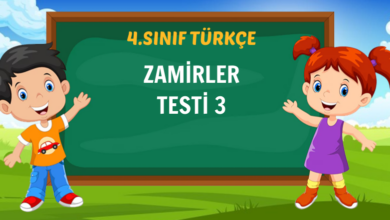 ZAMİRLER TESTİ 3