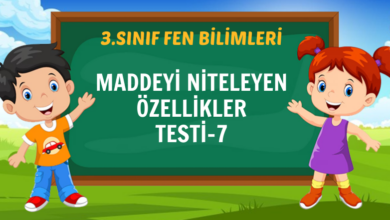 MADDEYİ NİTELEYEN ÖZELLİKLER TESTİ-7