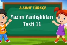 3. SINIF TÜRKÇE YAZIM YANLIŞI