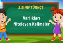 Varlıkları Niteleyen Kelimeler