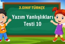 Yazım Yanlışlıkları Testi 10