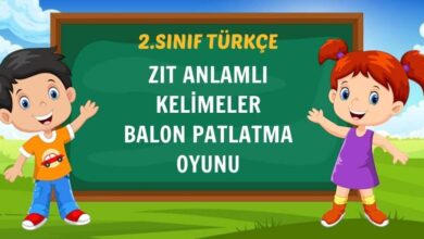 zıt anlamlı kelimeler