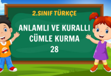 ANLAMLI VE KURALLI CÜMLE KURMA-28