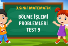 BÖLME İŞLEMİ PROBLEMLERİ TEST 9