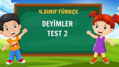 DEYİMLER TEST 2
