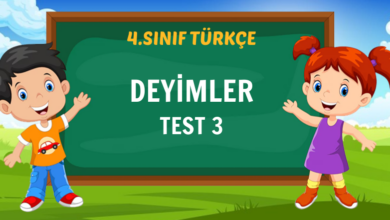DEYİMLER TEST 3