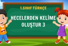 HECELERDEN KELİME OLUŞTUR 3