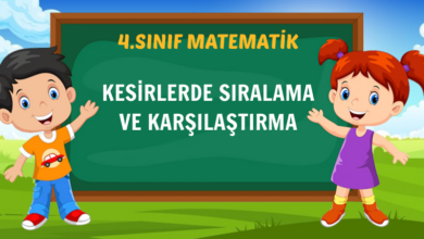 KESİRLERDE SIRALAMA VE KARŞILAŞTIRMA