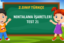 NOKTALAMA İŞARETLERİ TEST 21