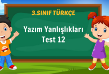 Yazım Yanlışlıkları Test 12