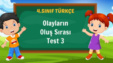 Olayların Oluş Sırası Test 3