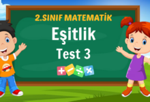 2. Sınıf Matematik Eşitlik Test 3