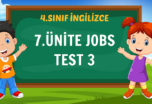 7.ÜNİTE JOBS TEST 3