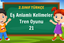 Eş Anlamlı Kelimeler Tren Oyunu 21