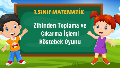 Zihinden Toplama ve Çıkarma İşlemi Köstebek Oyunu
