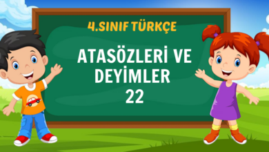 ATASÖZLERİ VE DEYİMLER TEST 22